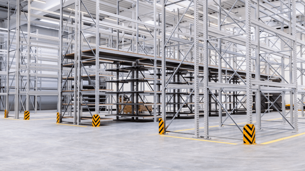 Empty warehouse racking.