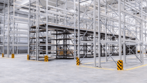 Empty warehouse racking.